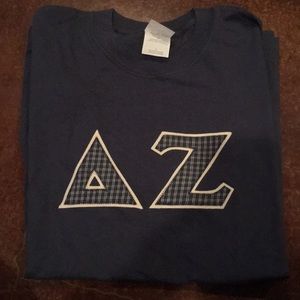 Delta Zeta shirt stitch letters
